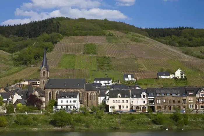 Framed Print : GERMANY, Rheinland-Pfaltz, Mosel River Valley, Neef. Town view Framed Print : GERMANY, Rheinland-Pfaltz, Mosel River Valley, Neef. Town view
