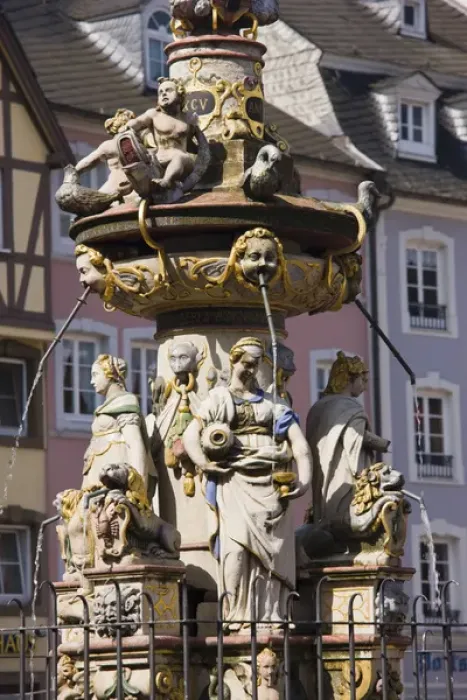 Framed Print : GERMANY, Rheinland-Pfaltz, Mosel River Valley, Trier. Hauptmarkt main square, Fountain of St Framed Print : GERMANY, Rheinland-Pfaltz, Mosel River Valley, Trier. Hauptmarkt main square, Fountain of St