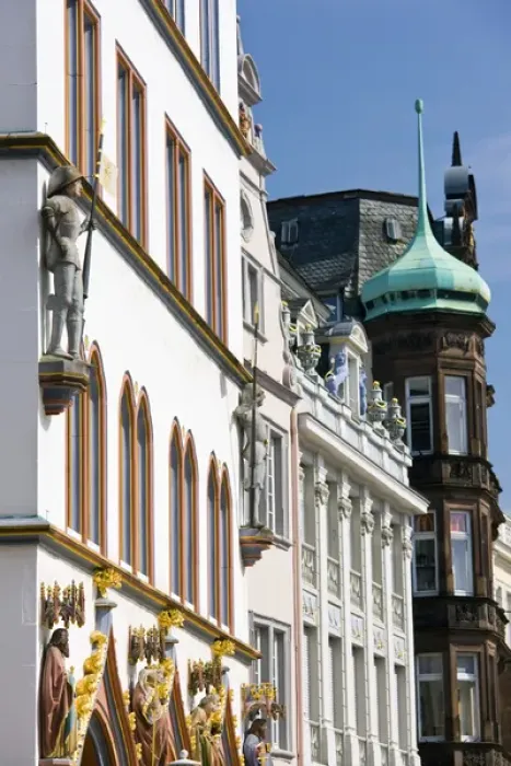 Framed Print : GERMANY, Rheinland-Pfaltz, Mosel River Valley, Trier. Hauptmarkt main square, building