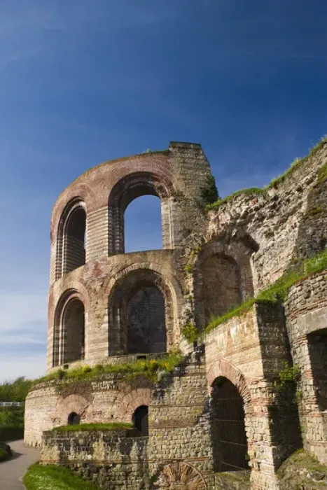 Framed Print : GERMANY, Rheinland-Pfaltz, Mosel River Valley, Trier. Kaiserthermen, Roman bath ruins