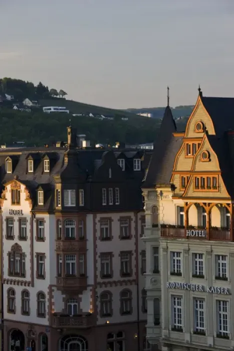 Framed Print : GERMANY, Rheinland-Pfaltz, Mosel River Valley, Trier. Town view, dawn