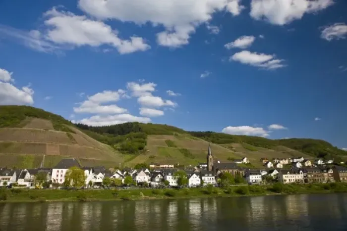 Framed Print : Germany, Rheinland-Pfaltz, Mosel River Valley, Neef. Town view Framed Print : Germany, Rheinland-Pfaltz, Mosel River Valley, Neef. Town view