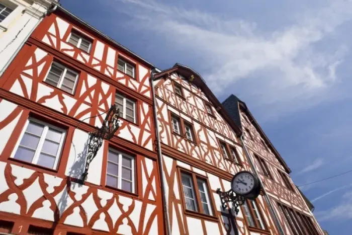 Framed Print : Germany, Rheinland-Pfaltz, Mosel River Valley, Trier. Hauptmarkt main square, building detail Framed Print : Germany, Rheinland-Pfaltz, Mosel River Valley, Trier. Hauptmarkt main square, building detail