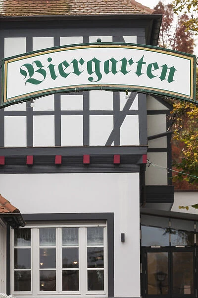 Germany, Rheinland-Pfalz, Speyer, Biergarten sign