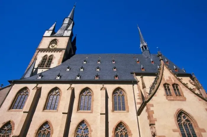 Framed Print : Germany, Rhine Gorge, Kiedrich, Pfarrkirche St. Valentin (Saint Valentine s)