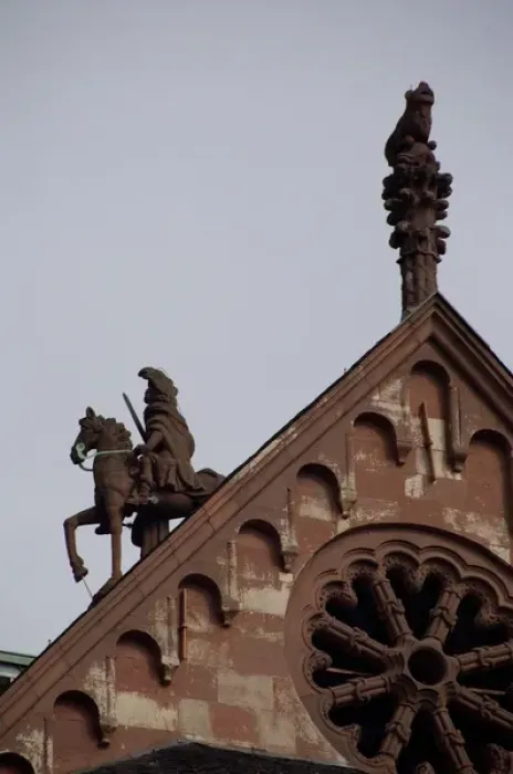 Framed Print : Germany, Rhineland Palatinate, Mainz. 13th century Mainz Cathedral, horseman roof detail Framed Print : Germany, Rhineland Palatinate, Mainz. 13th century Mainz Cathedral, horseman roof detail