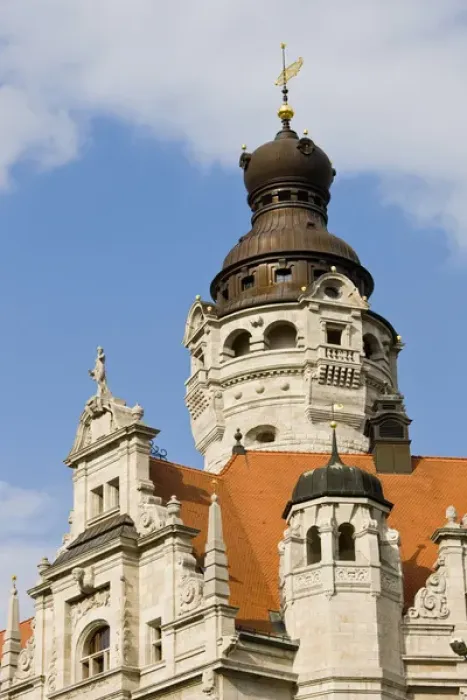 Framed Print : GERMANY, Sachsen, Leipzig. Tower of New Town Hall