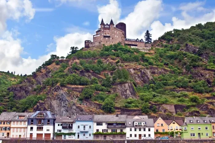 Framed Print : Germany, Sankt Goarshausen, Sankt Goarshausen Castle on the Rhine River, Katz castle Framed Print : Germany, Sankt Goarshausen, Sankt Goarshausen Castle on the Rhine River, Katz castle