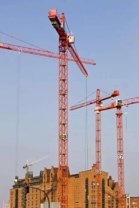 Framed Print : GERMANY, State of Hamburg, Hamburg. HafenCity counstruction cranes Framed Print : GERMANY, State of Hamburg, Hamburg. HafenCity counstruction cranes