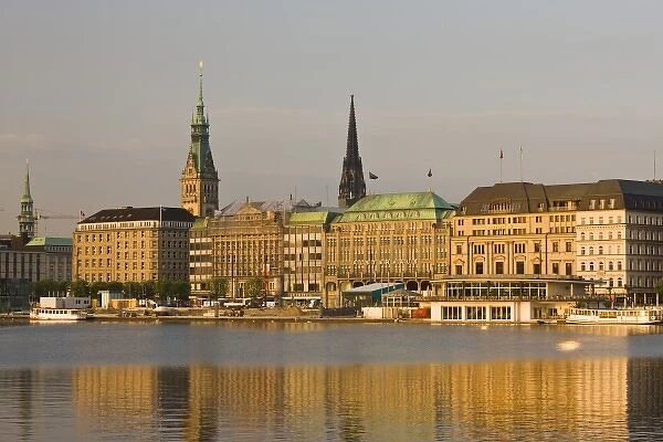 Germany, State of Hamburg, Hamburg. City from Binnenalster Lake