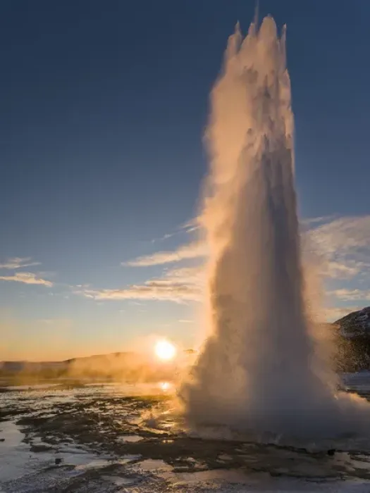 Framed Print : The geysir Strokkur in the geothermal area Haukadalur part of the touristic route