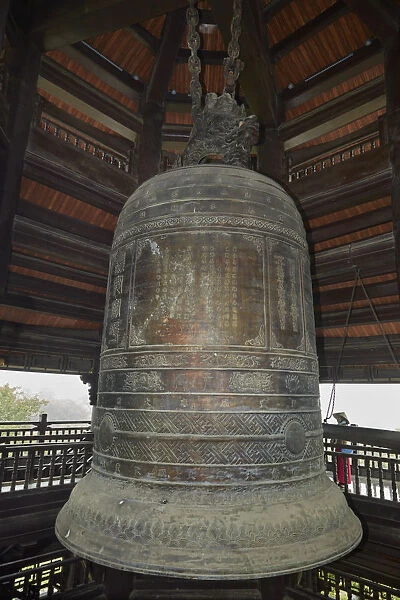 Giant bell at Bai Dinh Buddist Temple Complex, near Ninh Binh, Vietnam