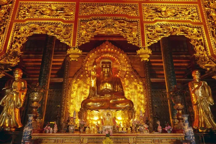 Framed Print : Giant golden Buddha, Bai Dinh Buddist Temple Complex, near Ninh Binh, Vietnam Framed Print : Giant golden Buddha, Bai Dinh Buddist Temple Complex, near Ninh Binh, Vietnam