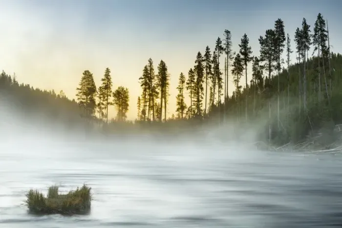 Framed Print : Gibbon River at sunrise, Yellowstone National Park, Wyoming / Montana Framed Print : Gibbon River at sunrise, Yellowstone National Park, Wyoming / Montana