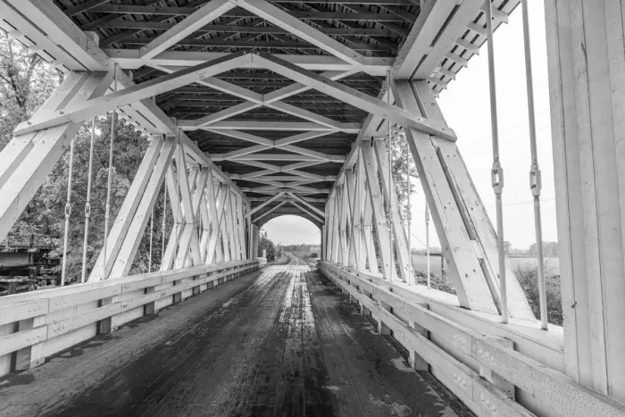 Framed Print : Gilkey Covered Bridge near Scio, Oregon, USA Framed Print : Gilkey Covered Bridge near Scio, Oregon, USA