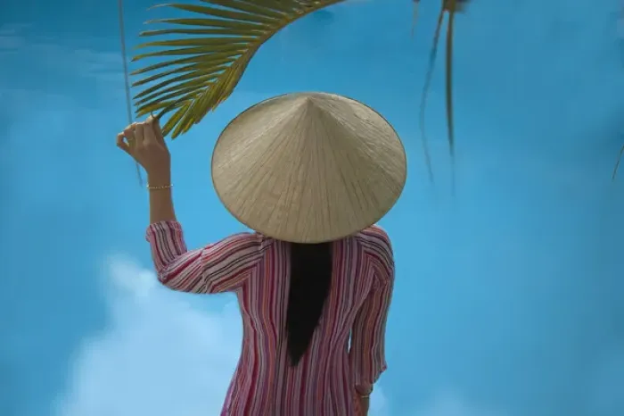 Framed Print : Girl with conical hat
