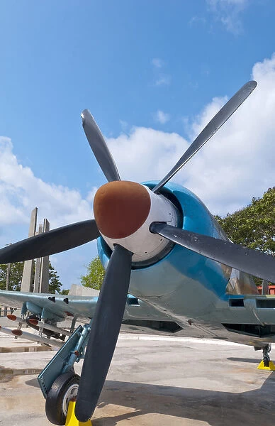 Giron Cuba at Bay of Pigs Museum heroes and US conquest with airplane from war