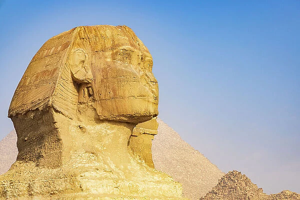 Giza, Cairo, Egypt. The Great Sphinx at the Great Pyramid complex