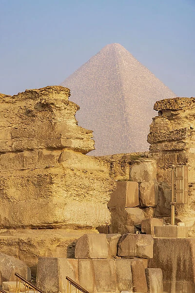 Giza, Cairo, Egypt. The Pyramid of Khufu, the Great Pyramid of Giza
