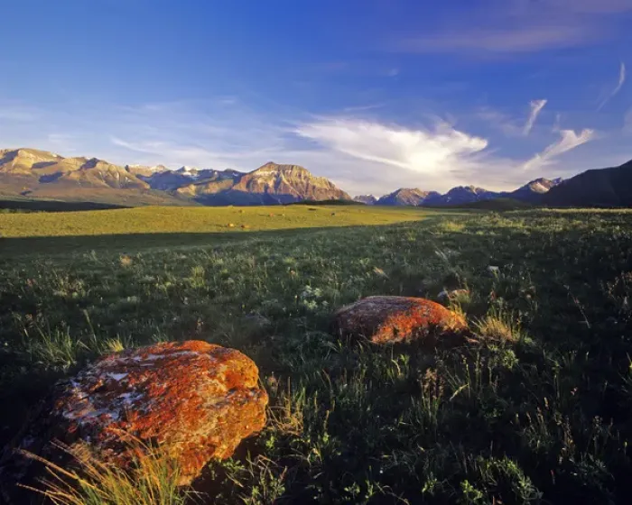 Framed Print : Glacial moraine in Waterton Lakes National Park in Alberta Canada