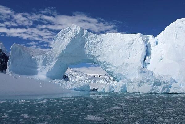 glacier arch along the western Antarctic peninsula, Antarctica, Southern Ocean