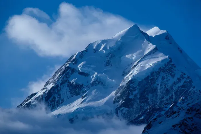 Framed Print : Glacier-clad Mount Cook, the highest mountain in New Zealand rises 12, 349 feet into Framed Print : Glacier-clad Mount Cook, the highest mountain in New Zealand rises 12, 349 feet into
