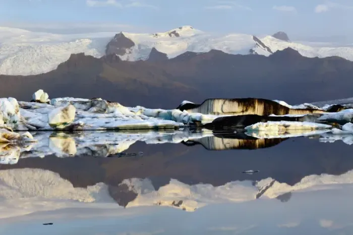 Framed Print : Glacier Lagoon at sunrise, Iceland
