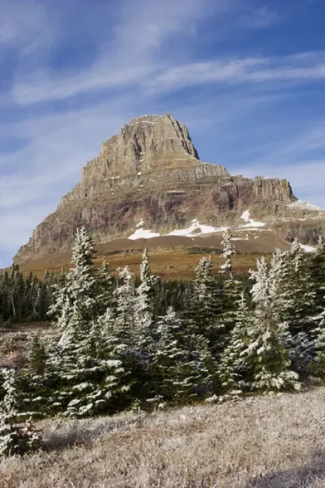 Framed Print : Glacier National Park, autumn snow