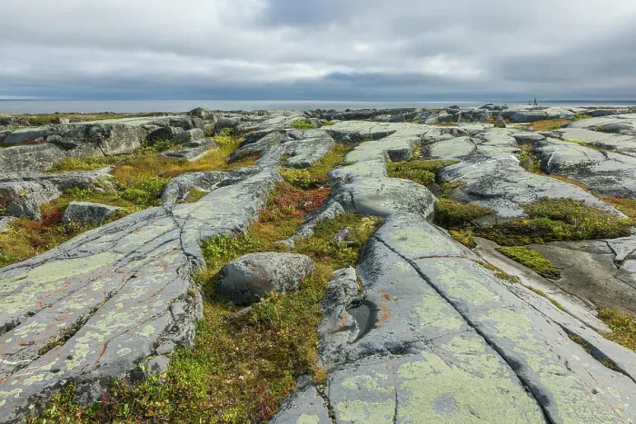 Framed Print : Glacier rock formations of the arctic tundra at Hudson Bay
