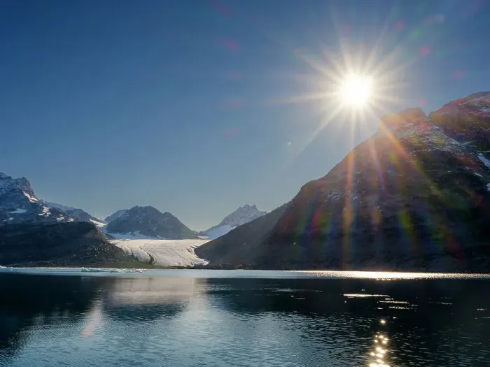 Framed Print : Glacier in the Sermiligaaq Fjord, Ammassalik, Danish Territory