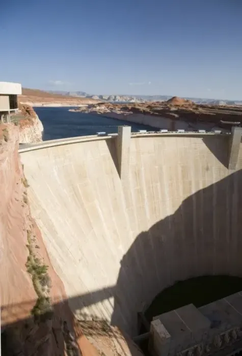 Framed Print : Glen Canyon Dam on the Colorado River in Page Arizona