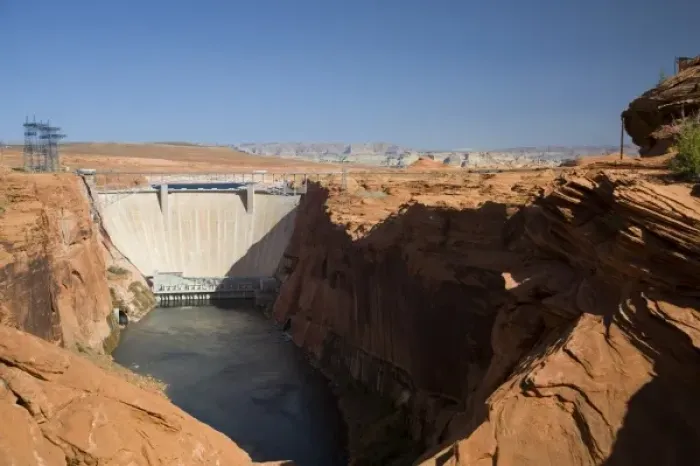Framed Print : Glen Canyon Dam on the Colorado River in Page Arizona Framed Print : Glen Canyon Dam on the Colorado River in Page Arizona