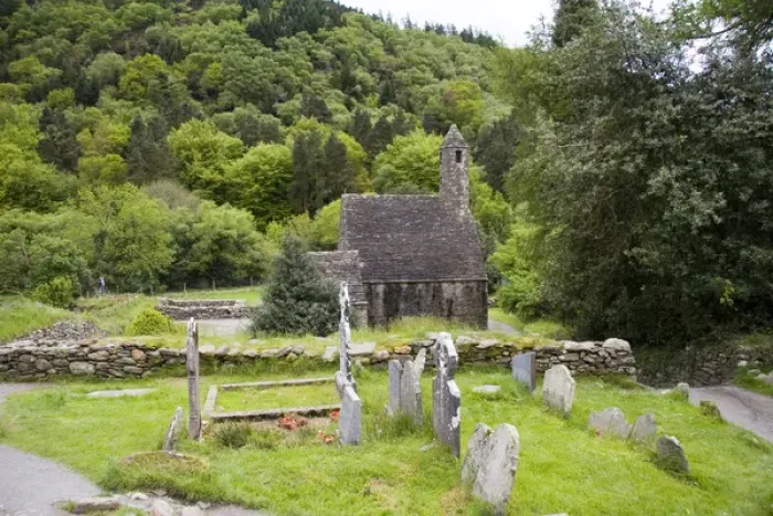Framed Print : Glendalough, Ireland. The beautiful and peaceful monastic city of Glendalough hosts