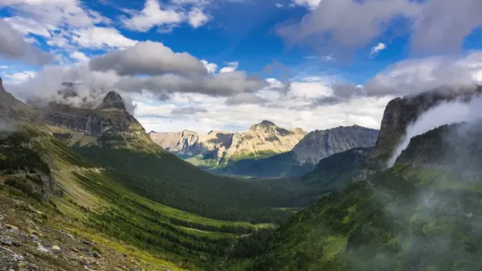 Framed Print : Going to the Sun Highway from Logan Pass, Glacier National Park, Montana USA Framed Print : Going to the Sun Highway from Logan Pass, Glacier National Park, Montana USA