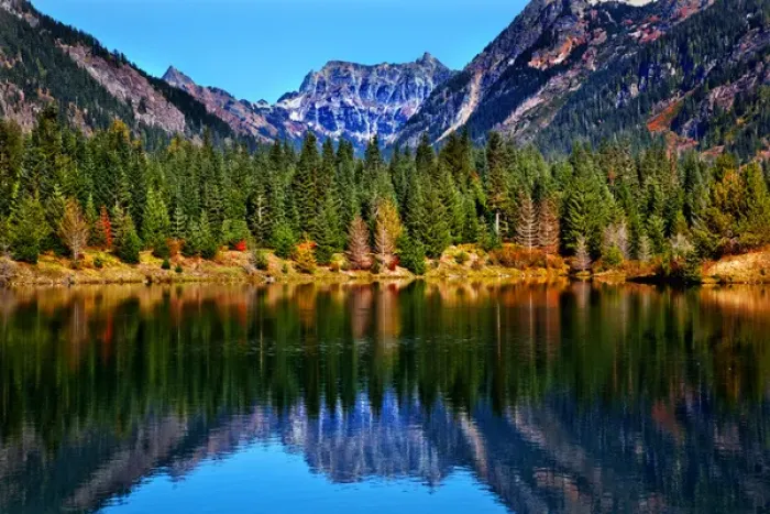 Framed Print : Gold Lake Reflection Mount Chikamin Peak Fall Snoqualme Pass Wenatchee National Forest Framed Print : Gold Lake Reflection Mount Chikamin Peak Fall Snoqualme Pass Wenatchee National Forest