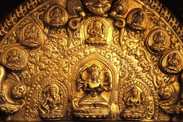 Gold sculpture artwork in Bali Indonesia