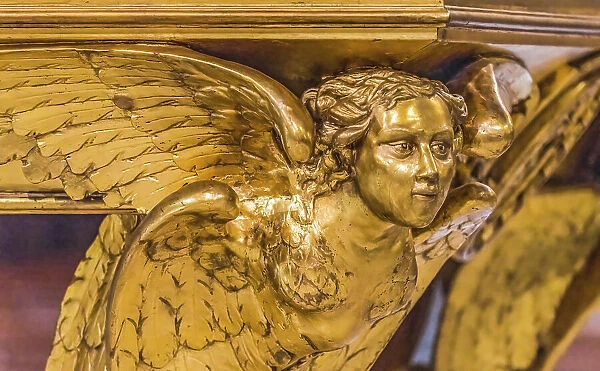 Golden angel, Marseille Cathedral Basilica, Marseille, France. Constructed 1800's
