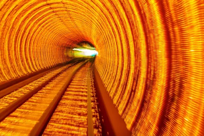 Framed Print : Golden Highway Rail Abstract Underground Railway Pudong Bund Shanghai China Shanghai China