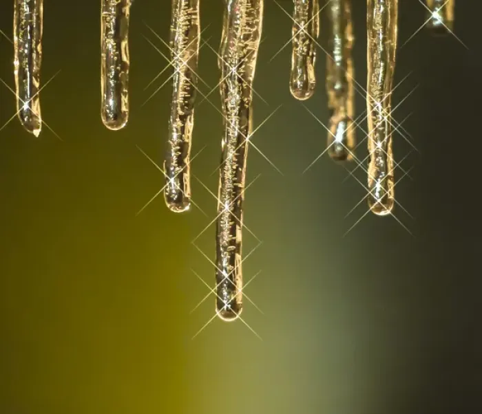 Framed Print : Golden icicles with stars Framed Print : Golden icicles with stars