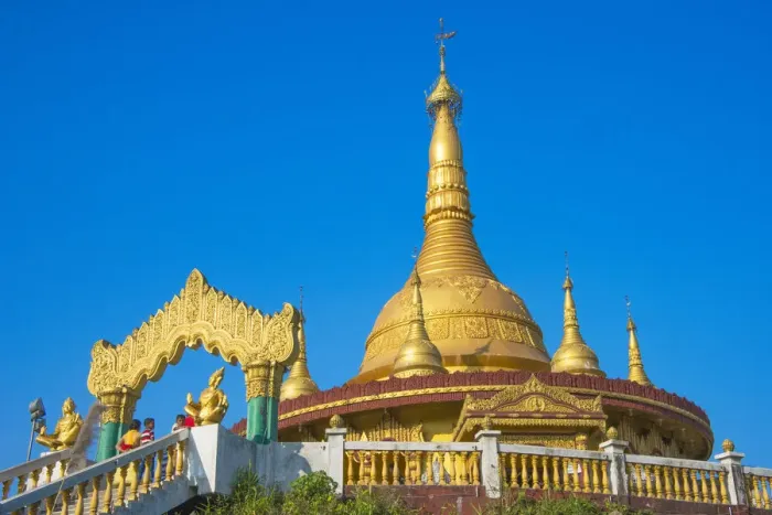 Framed Print : Golden Temple, the largest Theravada Buddhist temple in Bangladesh