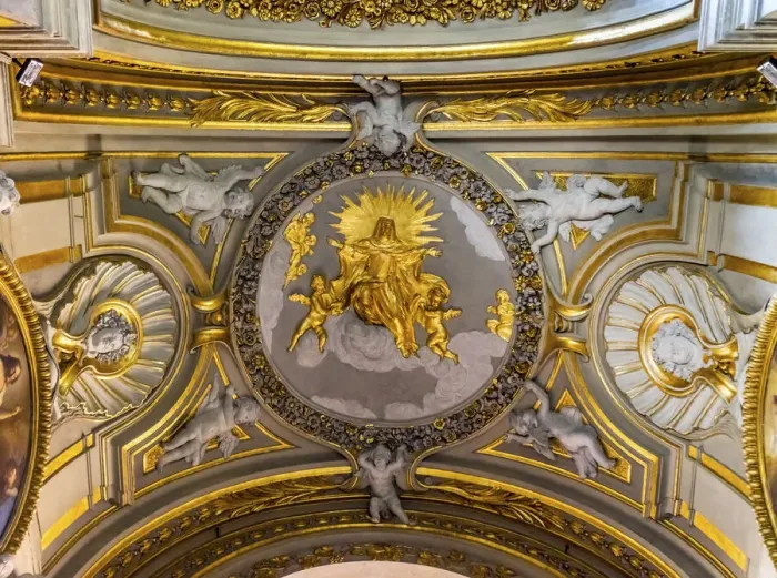 Framed Print : Golden Virgin Mary Angels Statues Ceiling Basilica Santa Maria in Traspontina Church Framed Print : Golden Virgin Mary Angels Statues Ceiling Basilica Santa Maria in Traspontina Church