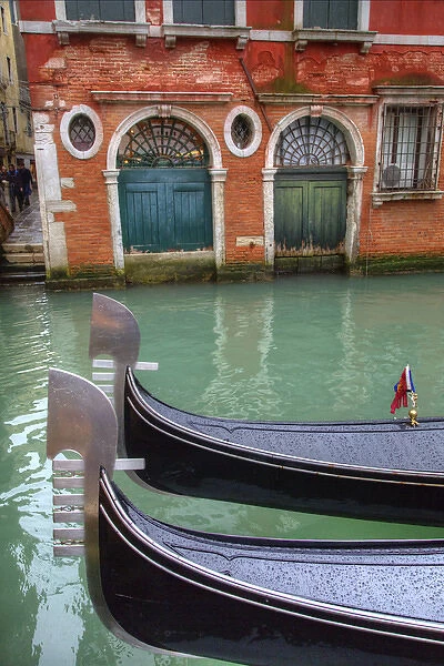 Gondolas along the Grand Canal, Venice Italy