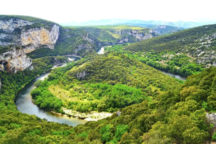 Framed Print : The Gorges de l Ardeche near Pas du Mousse, France Framed Print : The Gorges de l Ardeche near Pas du Mousse, France
