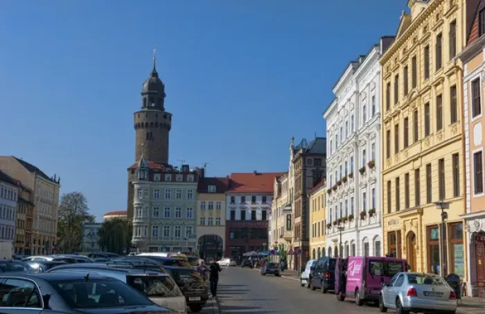 Framed Print : Gorlitz Germany border of Germany Poland city downtown and Reichenbacher Church steeple Framed Print : Gorlitz Germany border of Germany Poland city downtown and Reichenbacher Church steeple