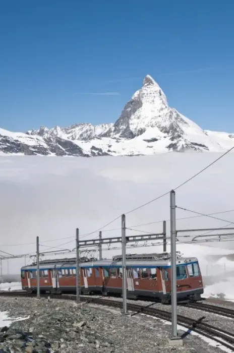 Framed Print : Gornergrat Peak, Switzerland. Matterhorn and Gornergrat cog wheel railway Framed Print : Gornergrat Peak, Switzerland. Matterhorn and Gornergrat cog wheel railway
