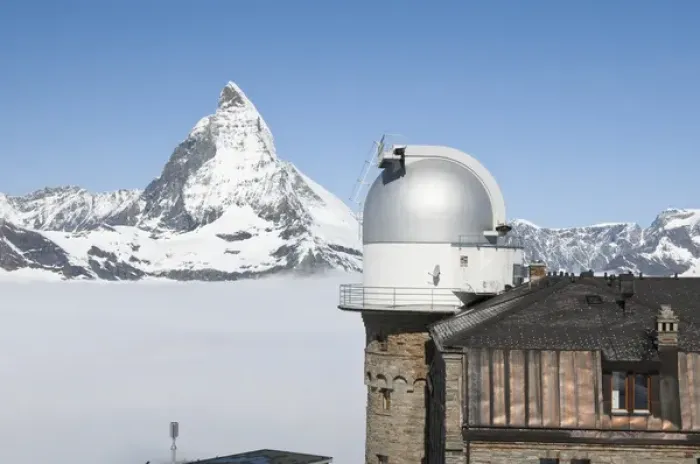 Framed Print : Gornergrat Peak, Switzerland. Observatory at summit of Gronergrat