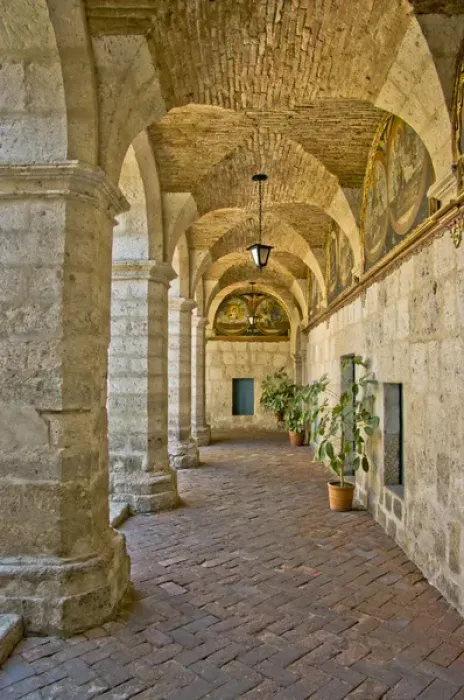 Framed Print : Graceful archways of Monestario Santa Catalina in the White City of Arequipa Framed Print : Graceful archways of Monestario Santa Catalina in the White City of Arequipa