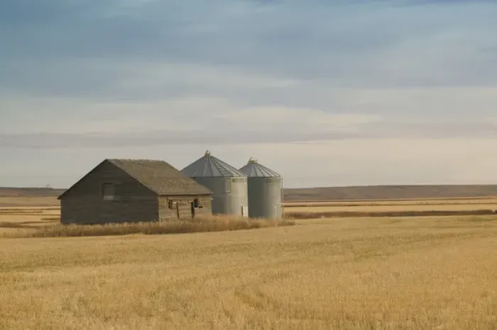 Framed Print : 02. Canada, Alberta, Rosebud: Grain Barn / Wheat Farm / Autumn Framed Print : 02. Canada, Alberta, Rosebud: Grain Barn / Wheat Farm / Autumn