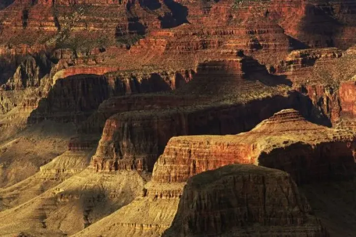 Framed Print : Grand Canyon from the south rim at sunset, Grand Canyon National Park, Arizona