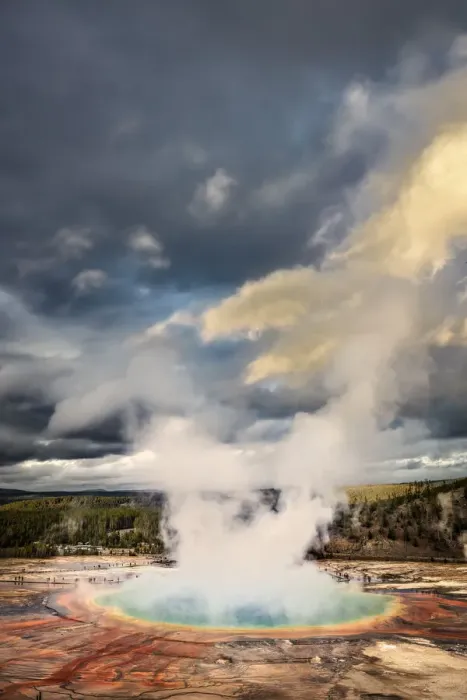 Framed Print : Grand Prismatic spring, Midway Geyser Basin, Yellowstone National Park, Wyoming